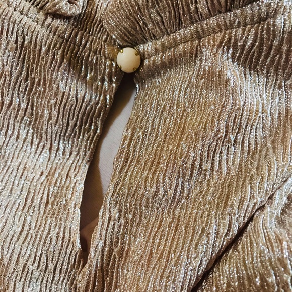 Kate Spade Rosegold Sparkle Crinkle Metallic Dress - Picture 5 of 7